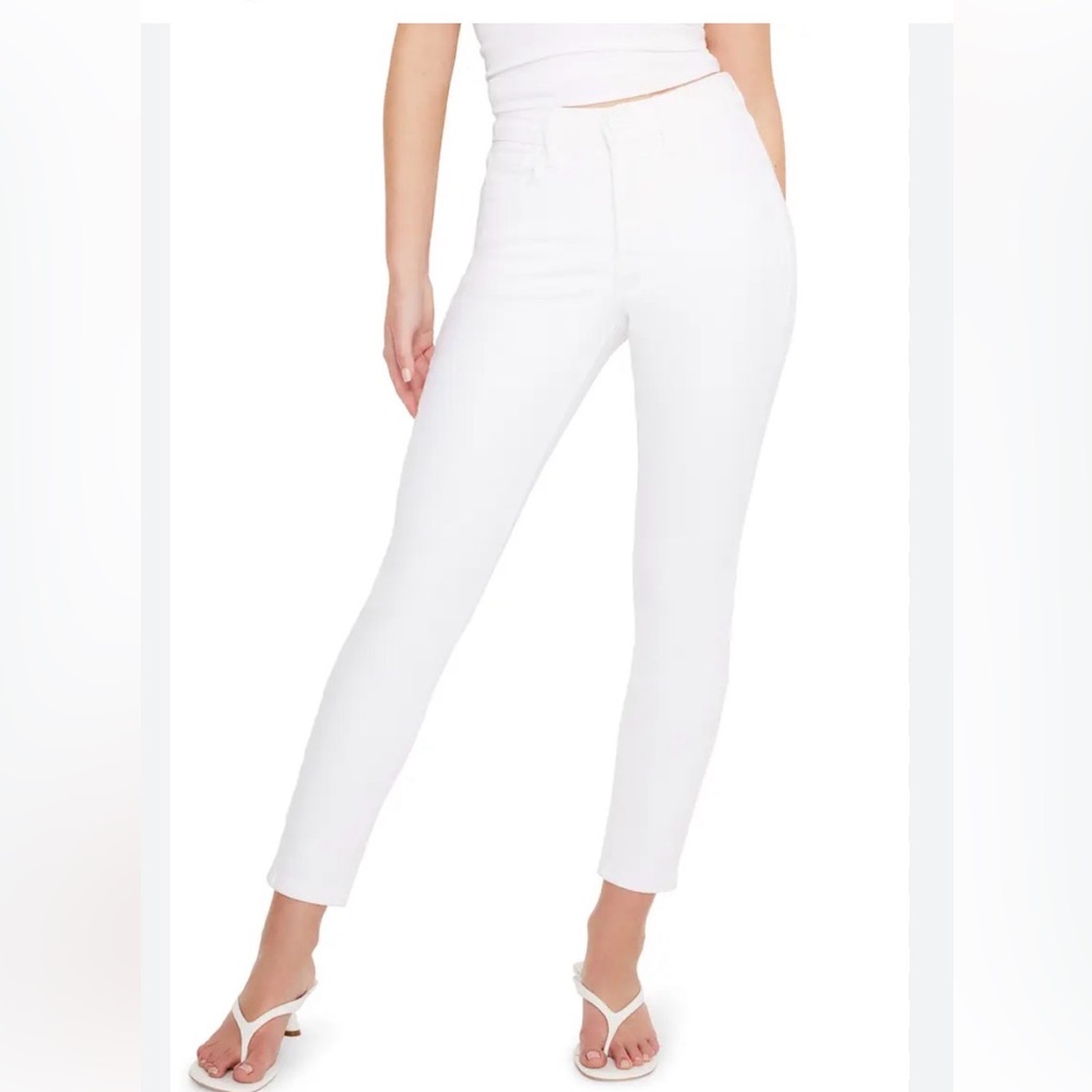 Good American White Ankle Skinny Jeans